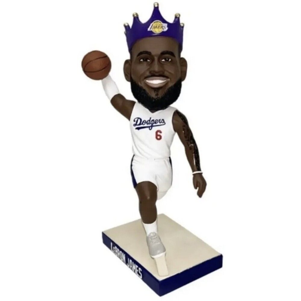 NEW in BOX Dodgers Lebron James Lakers Bobblehead SGA 8/19/23